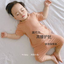 Childrens pajamas summer thin Model baby pajamas a class male and female baby baby baby air conditioning suit