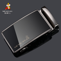 Rice straw man belt male young man 100 lap automatic buckle minimalist casual without body clip alloy buckle head belt head