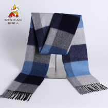 Scarecrow pure scarf mens womens winter Korean version of wild tide young mens couples bib Red