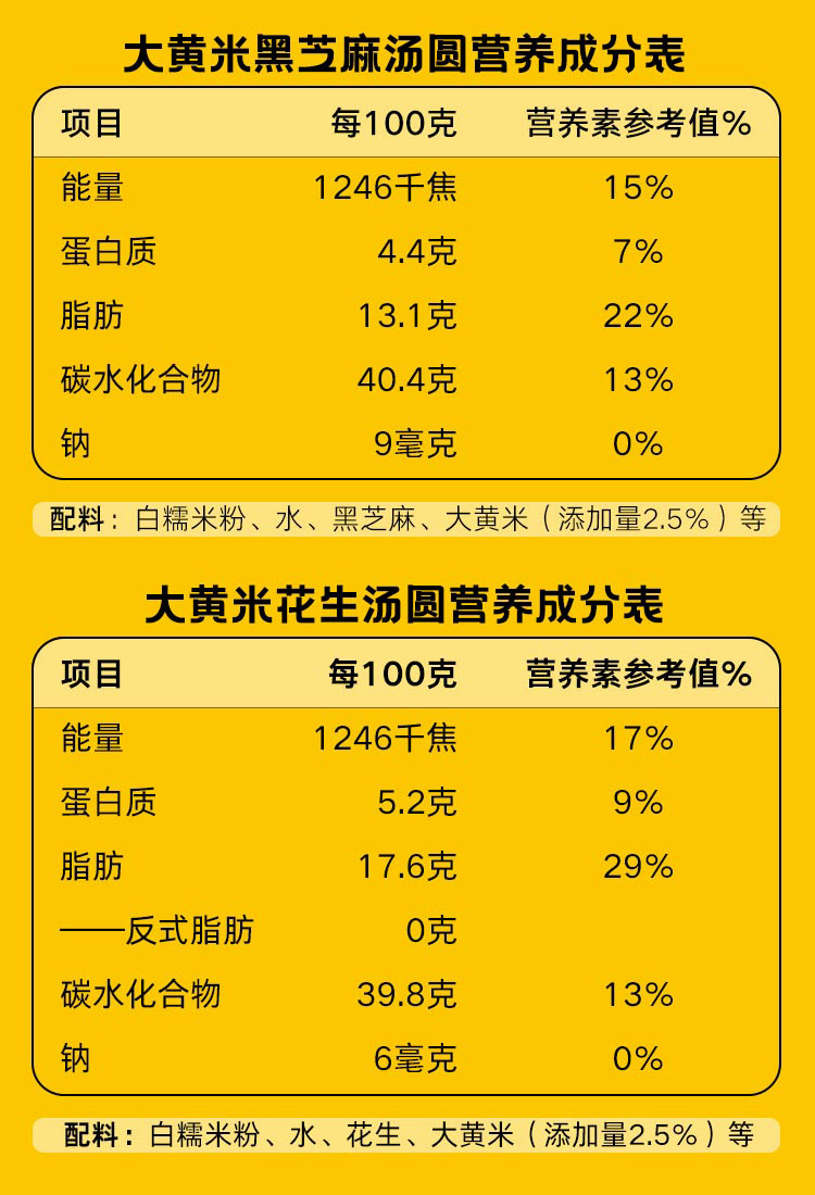 思念大黄米汤圆454gX3袋