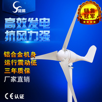 Small horizontal axis wind generator for 100W200W wind turbine street lighting and monitoring landscape