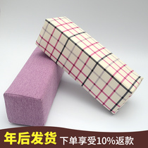 Chinese-style cotton linen high-density sponge square armrest square pillow armrest pillow chaise longue bed square sofa armrest pillow
