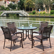Outdoor table and chair courtyard villa Balcony vinechair three pieces of modern outdoor outdoor casual chair