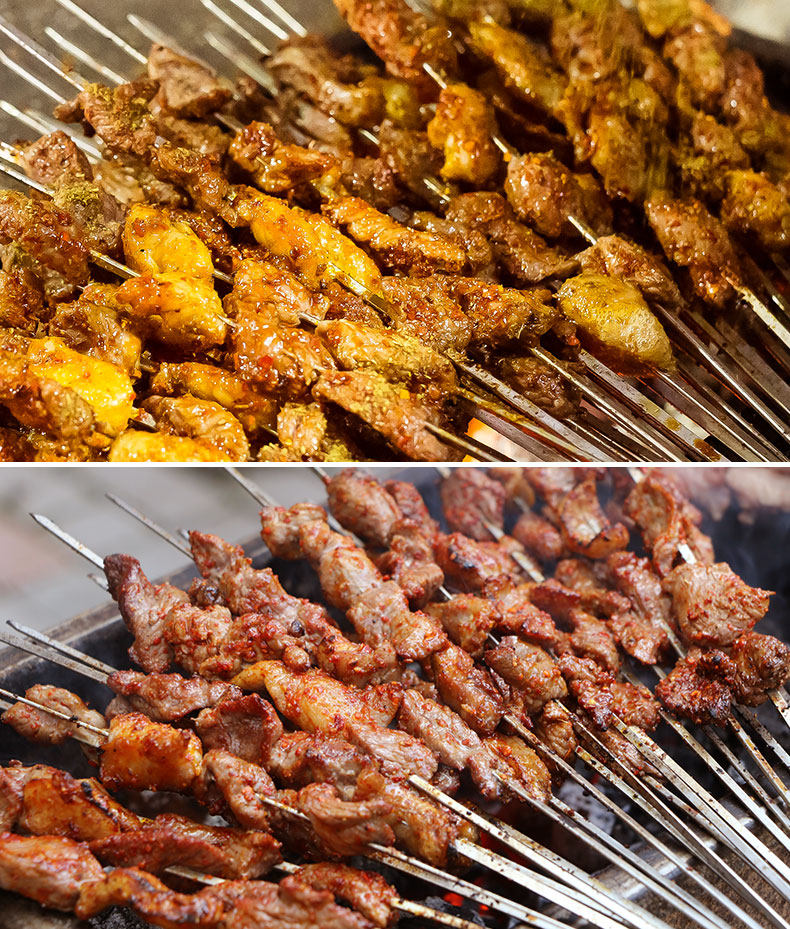 烤羊肉串夹饼 孜然羊肉10串肉夹馍 碳烤真空西北甘肃特产小吃顺丰 兰
