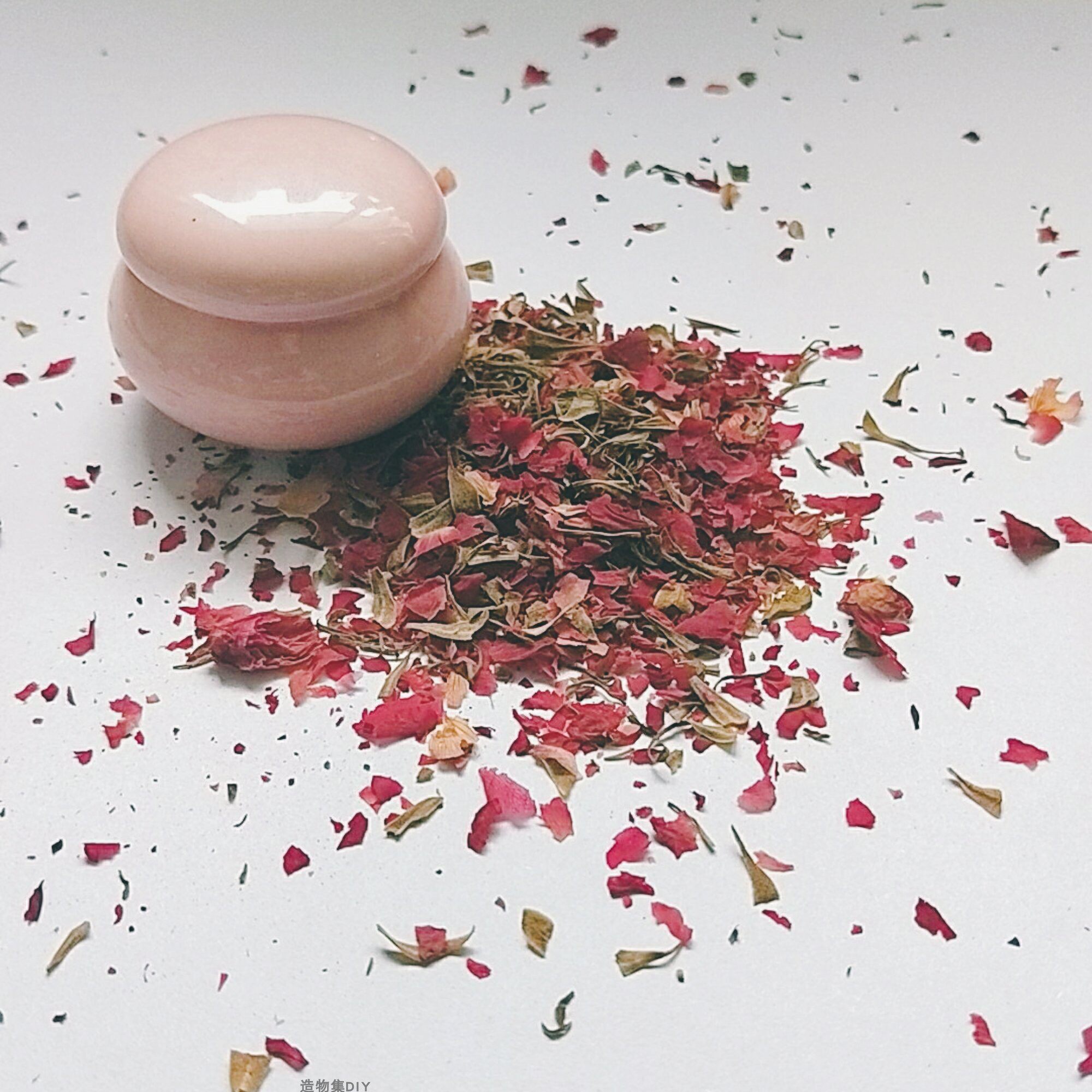 可爱粉复古古典中国风欧式陶瓷迷你小号胭脂盒口脂盒首饰盒diy10g_7折