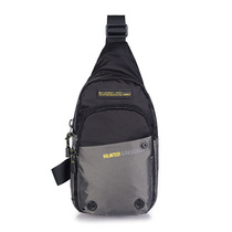 Mens chest bag crossbody bag Tide brand casual waterproof Oxford cloth shoulder bag Canvas multi-function travel sports small backpack