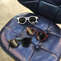 Ah Qin Zhang Dayi same white small round frame sunglasses fashion small face personality can be equipped with myopia sun glasses retro tide