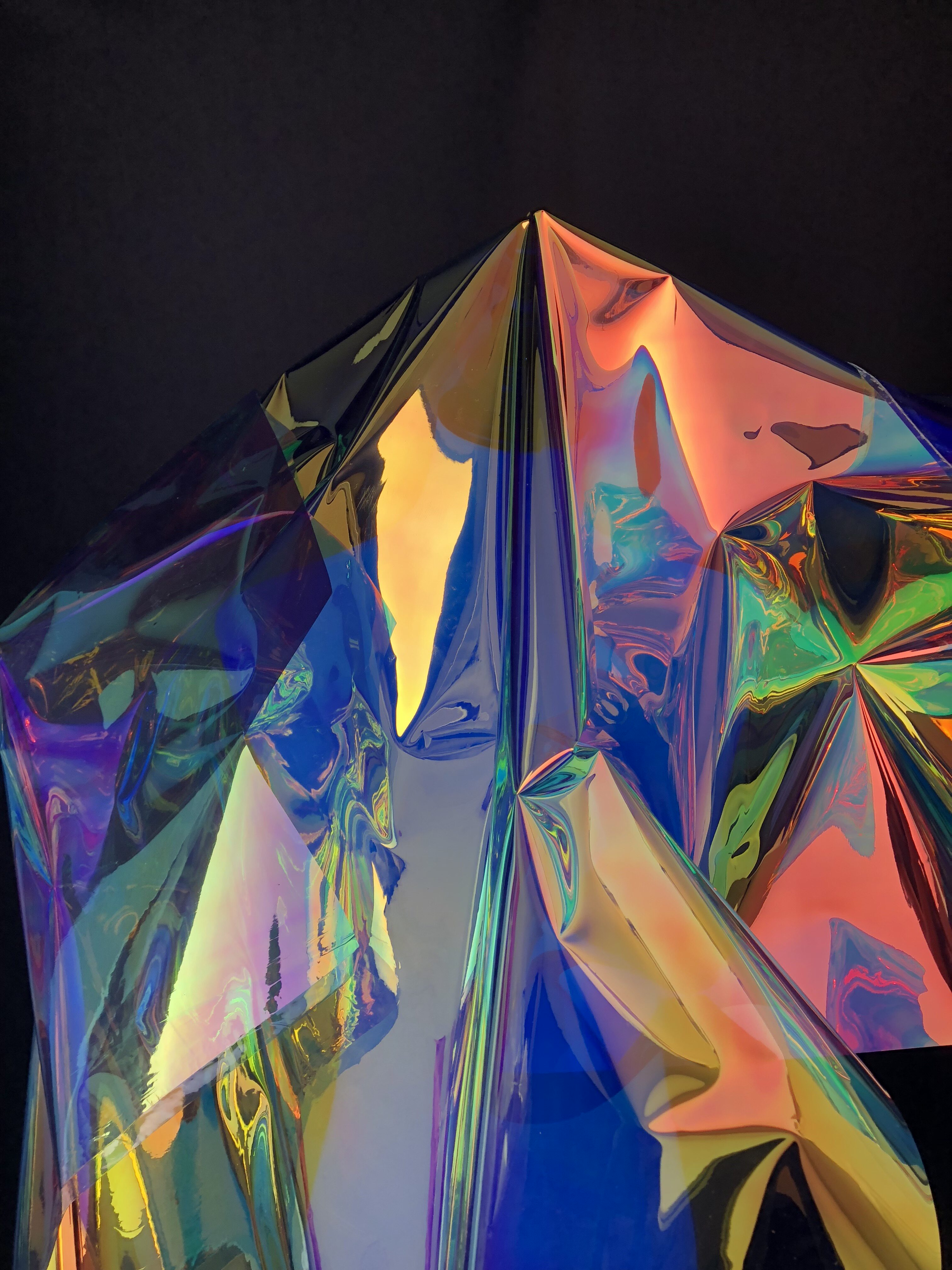 透明pvc镜面幻彩镭射七彩荧光