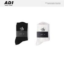 ANDYET AD1 22 AW original design LOGO embroidery socks basic style all-match mid-high cotton socks