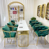 Nordic light luxury manicure table single and double marble with vacuum cleaner manicure table net red Japanese manicure table and chair set