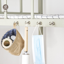 Punch-free magnetic adhesive hook student dormitory anti-theft door refrigerator strong magnetic iron bedside laying artifact suction cup hanger under the bed