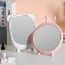 Desktop makeup mirror dormitory desktop HD vanity mirror portable home countertop pink cute little mirror