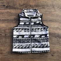 Export US single autumn and winter new boys and girls plaid vest foreign trade original single small children baby polar fleece vest