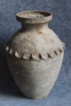 Song Dynasty pinched flowers lace white pottery jar clean bottle complete bag old height 23cm old pottery porcelain ZZ 1931