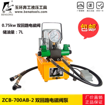 ZCB-700AB-2 double circuit electric pump double solenoid valve electric pump bidirectional super high pressure oil pump 750W