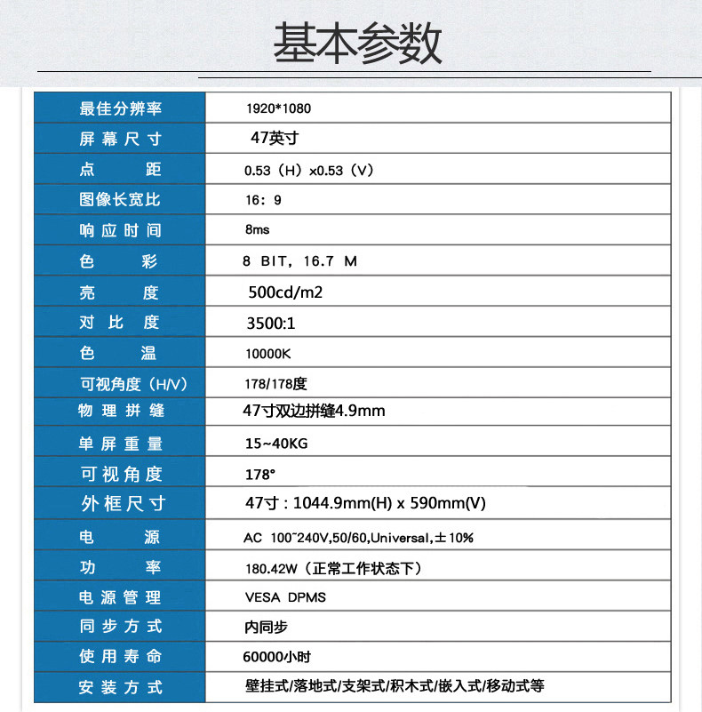47寸LG液晶拼接屏 DID液晶拼接大屏生产厂家 三星 LG拼接屏