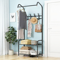 Single rod type clothes rack floor-to-ceiling simple clothes rack Household bedroom drying rack folding balcony hanging clothes rack