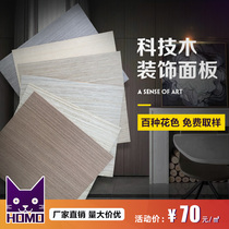 Slate solid wood veneer coating board Technology wood decorative board Keding KD TV background wall Paint-free wood veneer