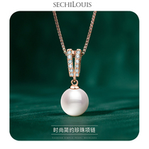 Natural small pearl clavicle necklace Female summer freshwater pearl sterling silver on the new thin niche sweet does not fade pendant