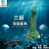 Lanxin fishing gear sea net heavy net knifefish net mullet net perch net redfish net Yellow fish net factory direct sales hot sale
