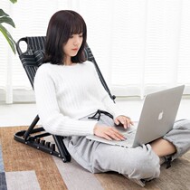 The old man sits on the bedsher bed backrest bracket dorm without legs leaning on the back chair folding sloth leaning on the chair bed