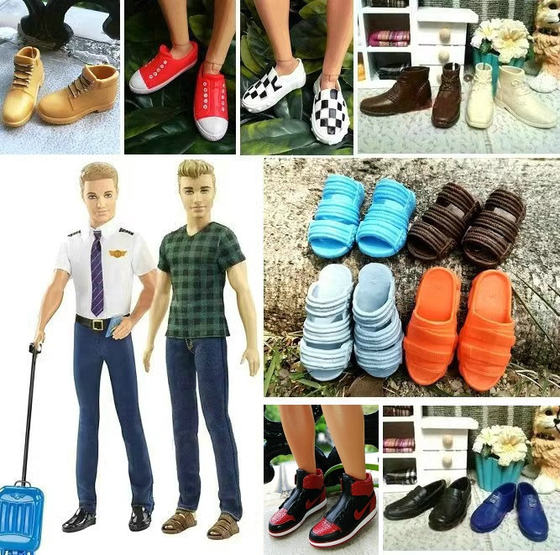 Zhengzhangsai Men's Doll Clothing Accessories Ken Ken Ken Ken OB27 Soldiers Tammy leather shoes slippers boots Zhengzhangsai Men's Doll Clothing Accessories Ken Ken Ken Ken OB27 Soldiers Tammy leather shoes slippers boots
