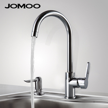 JOMOO Jiu Mu kitchen faucet all copper single handle vertical rotating sink vegetable basin faucet kitchen hot and cold faucet