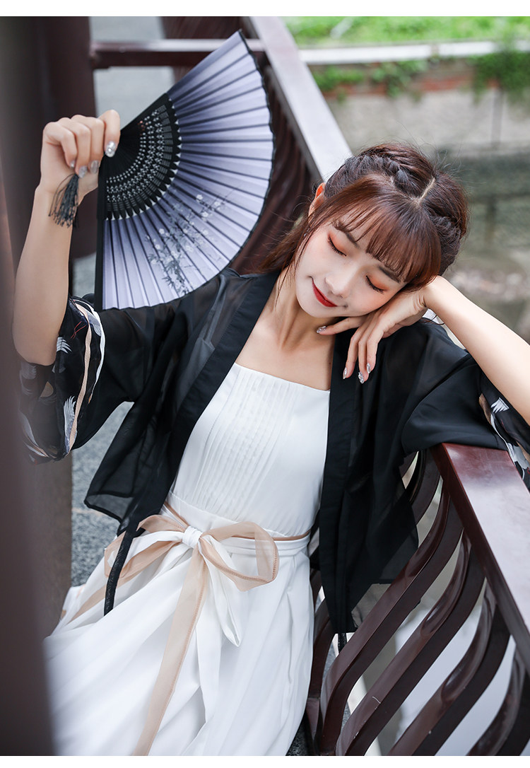 【靓点秀服饰 zdxf9829】现#日常汉服素服吊带裙防