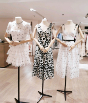 Spot 618 feedback only 20 polo point flower lace hollow cascading belt dress