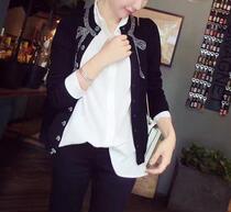 Miss Sand this one beautiful ~ ~ ~ pure handmade bow diamond collar 100% worsted wool cardigan