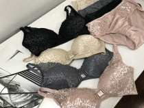 (Miss Sand) silk bra set lace thin without steel ring