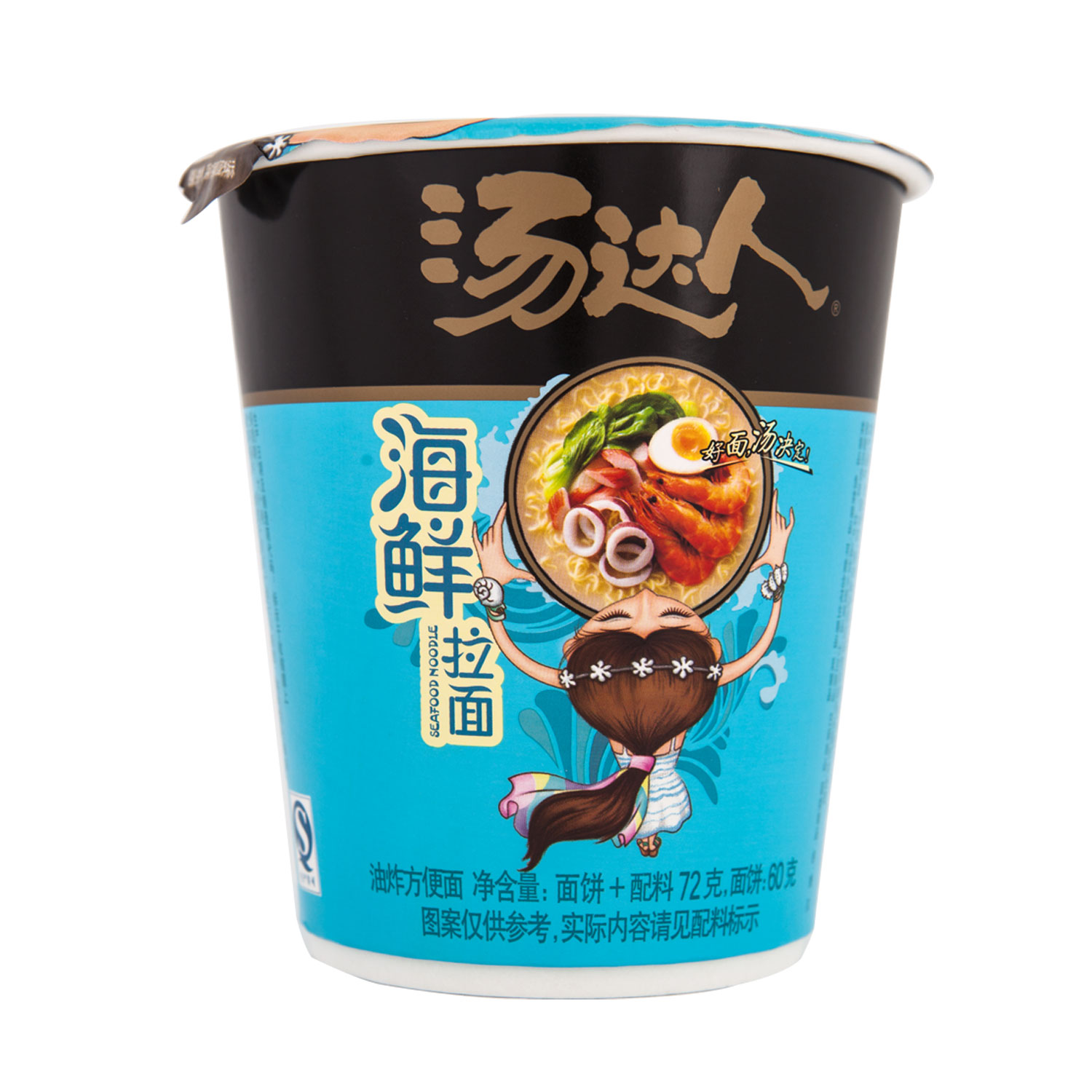 统一汤达人海鲜拉面杯面 12杯 单口味 整箱 方便面