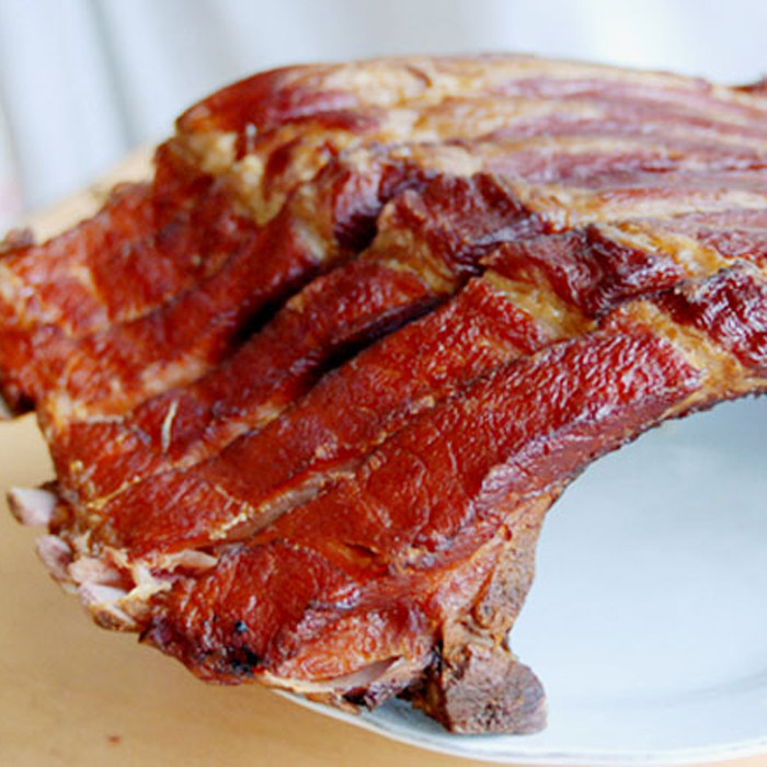 腊肉农家自制腌肉 腊排骨四川 柴火烟熏排骨 眉山特产美食腊骨头