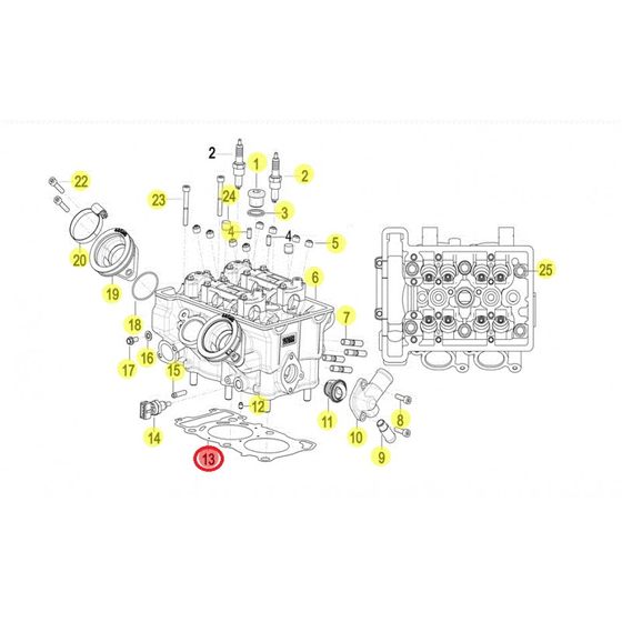 Benelli Leoncino500 Trail Trk 502 Euro 4/5 실린더 헤드 개스킷 Benelli Leoncino500 Trail Trk 502 Euro 4/5 실린더 헤드 개스킷