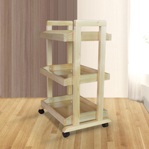 Beauty cart solid wood three-layer beauty car beauty salon small cart tattoo nail tool trolley Special