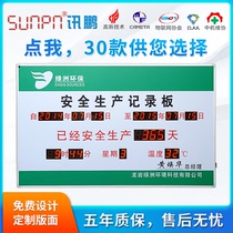 Customized safe production operation LED electronic record card days timing display screen reveals Board Billboard Billboard