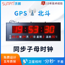 LED electronic clock display GPG satellite CDMA time synchronization NTP sub-clock POE digital sub-clock large screen