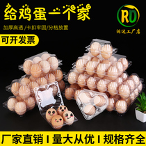 Plastic transparent egg tray medium and multiple specifications of disposable earthy egg packaging box buckle box factory direct sales