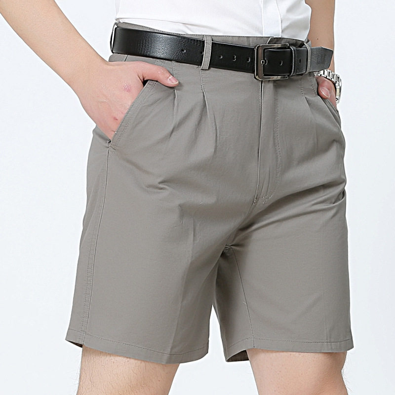Buy new thin cotton shorts 5 points pants middleaged beach pants