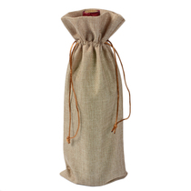 Linen drawstring bottle cover 15x35 bottle bag Red wine champagne blind bag Sparkling wine anti-layer cover gift bag