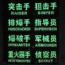 Tiger camouflage carving reflective armband green luminous Velcro seal explosive hand Scout reconnaissance ambulance sniper