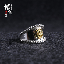 Takahashi goros style rose flower ring 18K gold ring retro ring mens personality