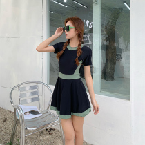 Tao Yao Yao swimming swimwear women 2021 new color pattern dress Korean ins students conservative cute belly thin