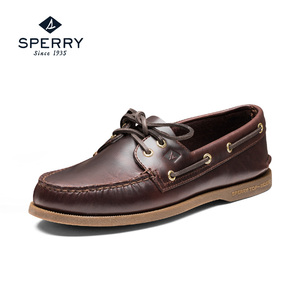 Sperry/斯佩里男鞋透气舒适系带低帮皮鞋 商务休闲真皮牛皮帆船鞋