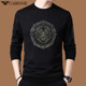 Autumn and winter fashion round neck men's sweater men's bottoming shirt plus velvet thickening long-sleeved men's t-shirt trendy plus size men's clothing Autumn and winter fashion round neck men's sweater men's bottoming shirt plus velvet thickening long-sleeved men's t-shirt trendy plus size men's clothing