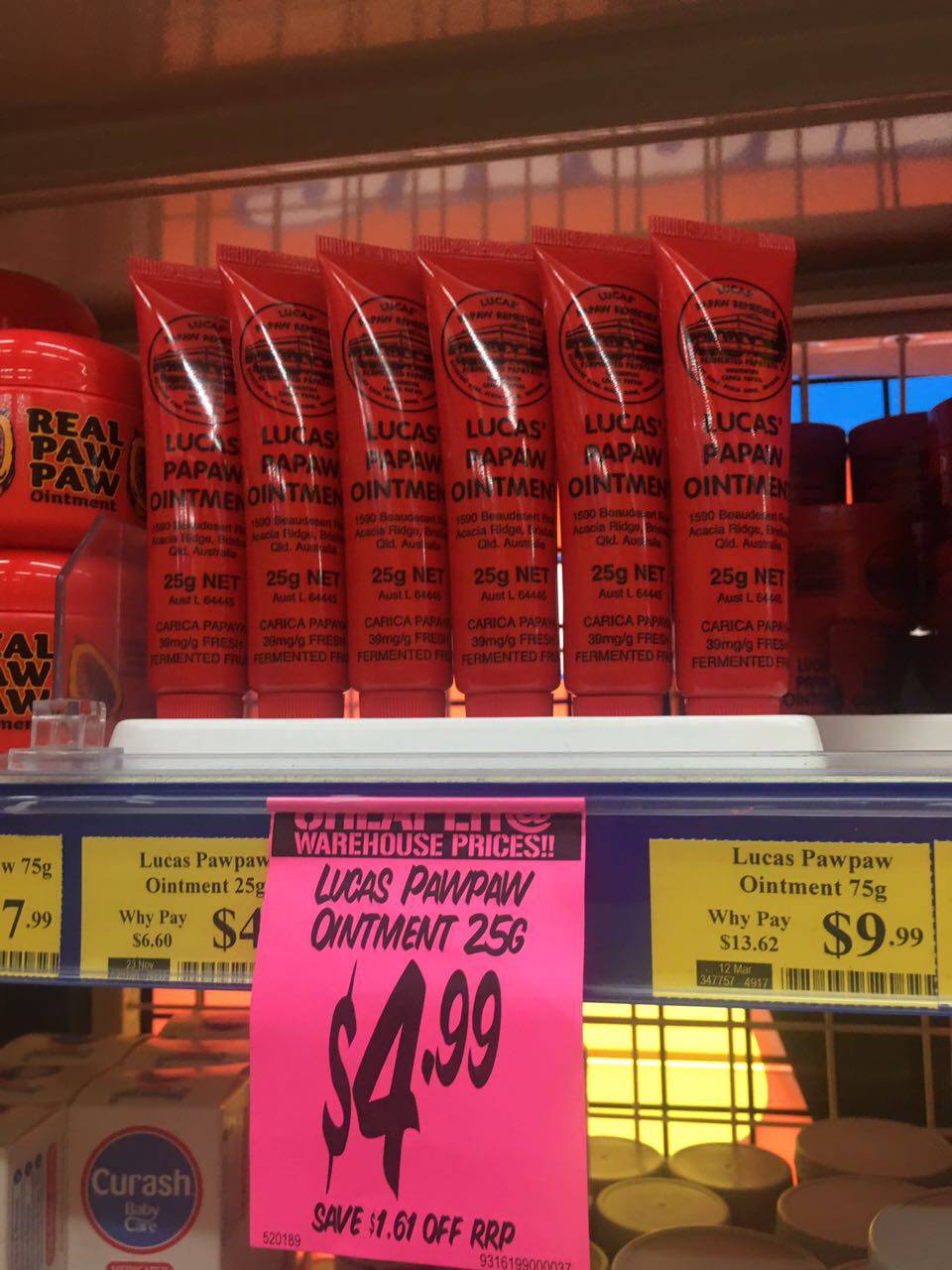 包邮澳洲lucas papaw万用膏番 木瓜膏25g面部滋润保湿润唇护手 霜_7折