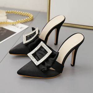 2020 summer new style big buckle pointed Thin High Heels Sandals