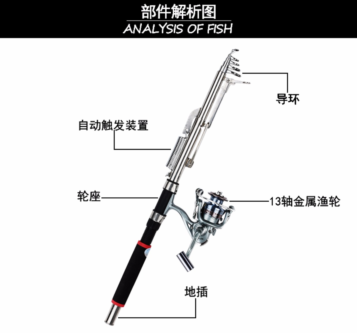 淘宝龙抬头自动钓鱼竿弹簧抛竿海竿套装
