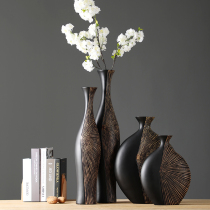 Resin Nordic floor-to-ceiling large dried flower flower arrangement vase Antique window position entrance Creative art decoration ornaments