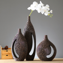 Spiral vase decoration Nordic European living room dried flower arrangement decoration Chinese floor-to-ceiling creative home decoration